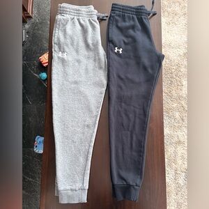 Under Armour Kids Sweatpants - Gray and Black